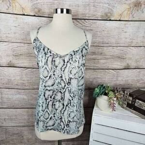 Cara Santana Snakeskin Animal‎ Print Cami V Neck Spaghetti Strap Top Size XL